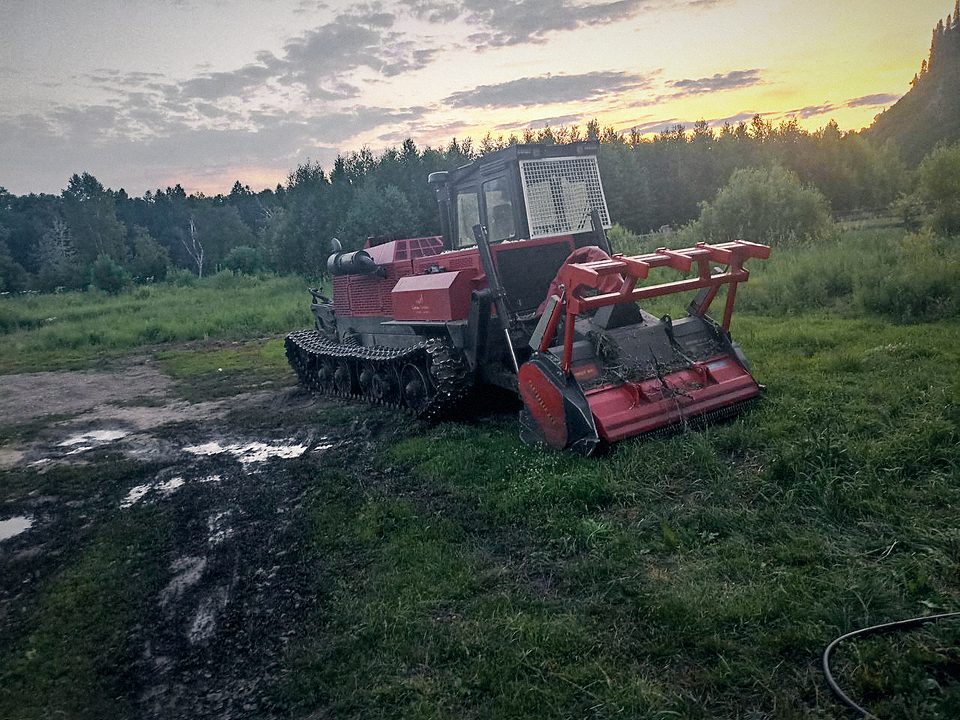 Мульчер на расчистке